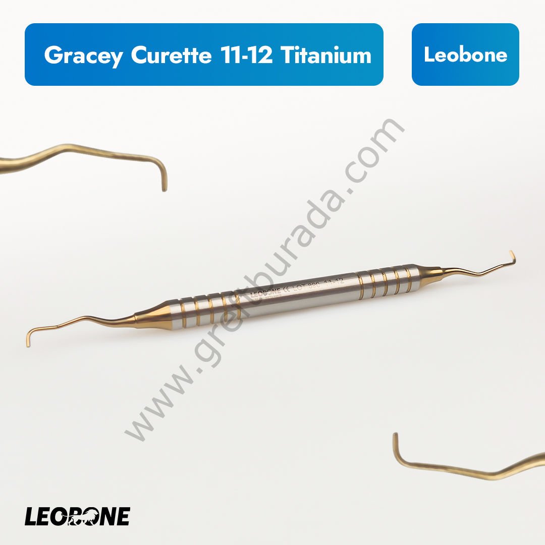 Titanyum İmplant Temizleme Küreti/Gracey Curette 11-12