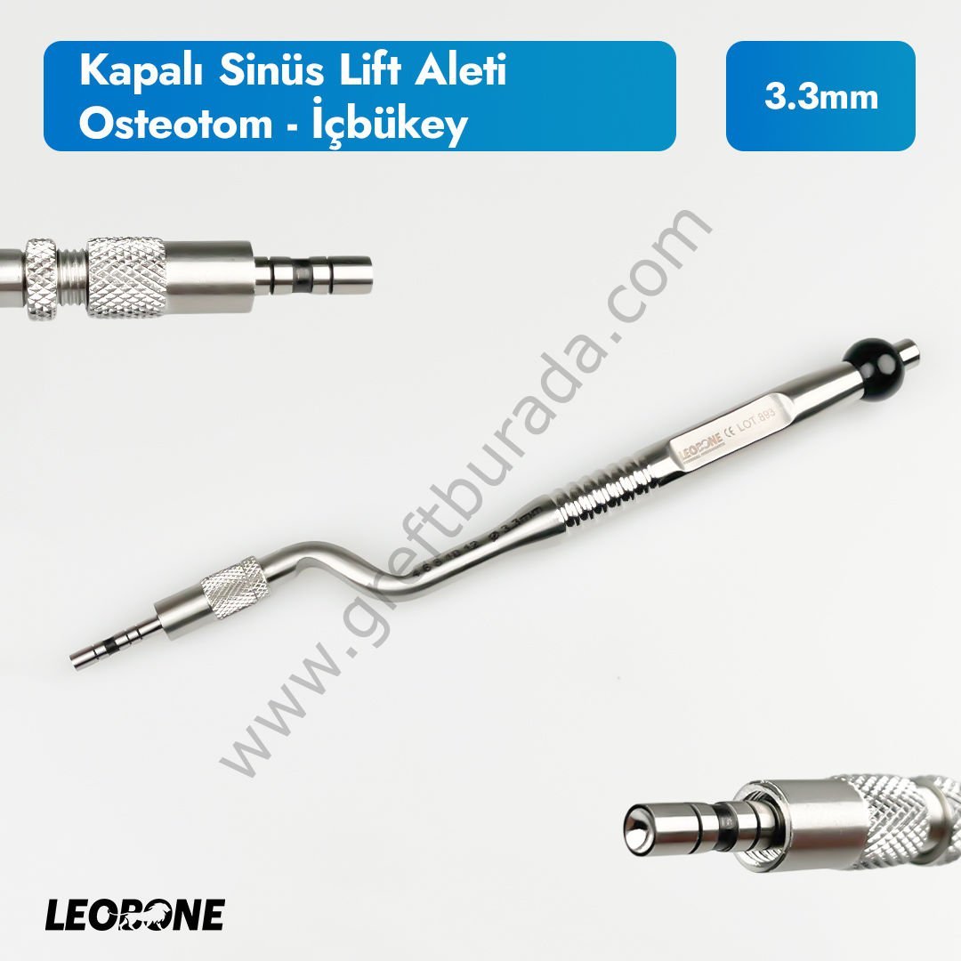Kapalı Sinüs Lift El Aleti Osteotom İç Bükey 3.3mm