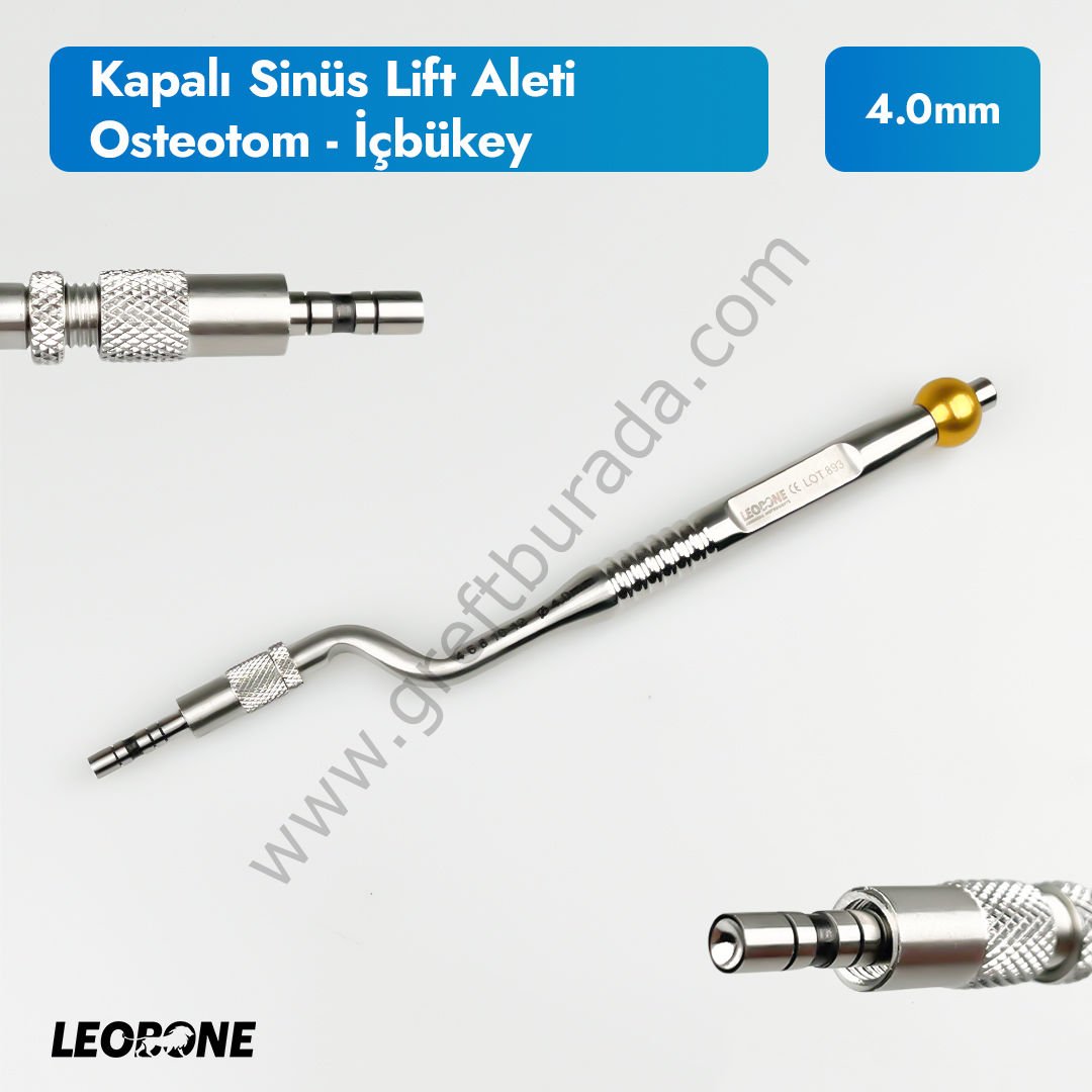 Kapalı Sinüs Lift El Aleti Osteotom İç Bükey 4.0mm