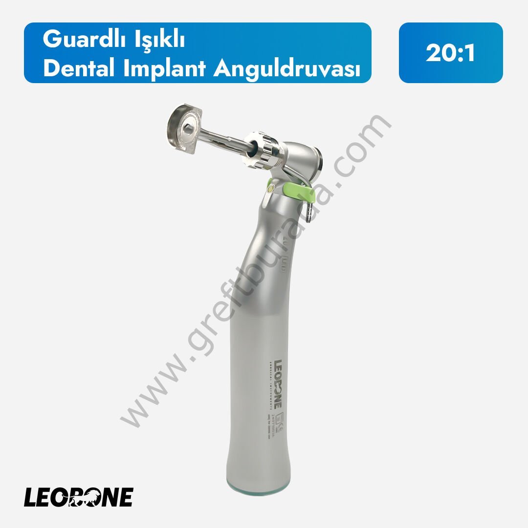 Guardlı Işıklı Cerrahi İmplant Anguldurvası 20:1