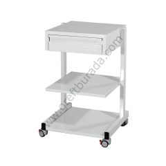 3 Katlı Çekmeceli Hareketli Fizyo Dispenser Sehpası/Cihaz Arabası