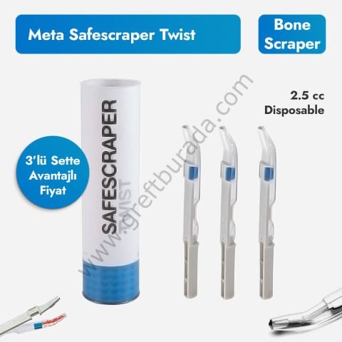 Meta Safescraper Twist Kemik Kazıyıcı 3'lü Kutu