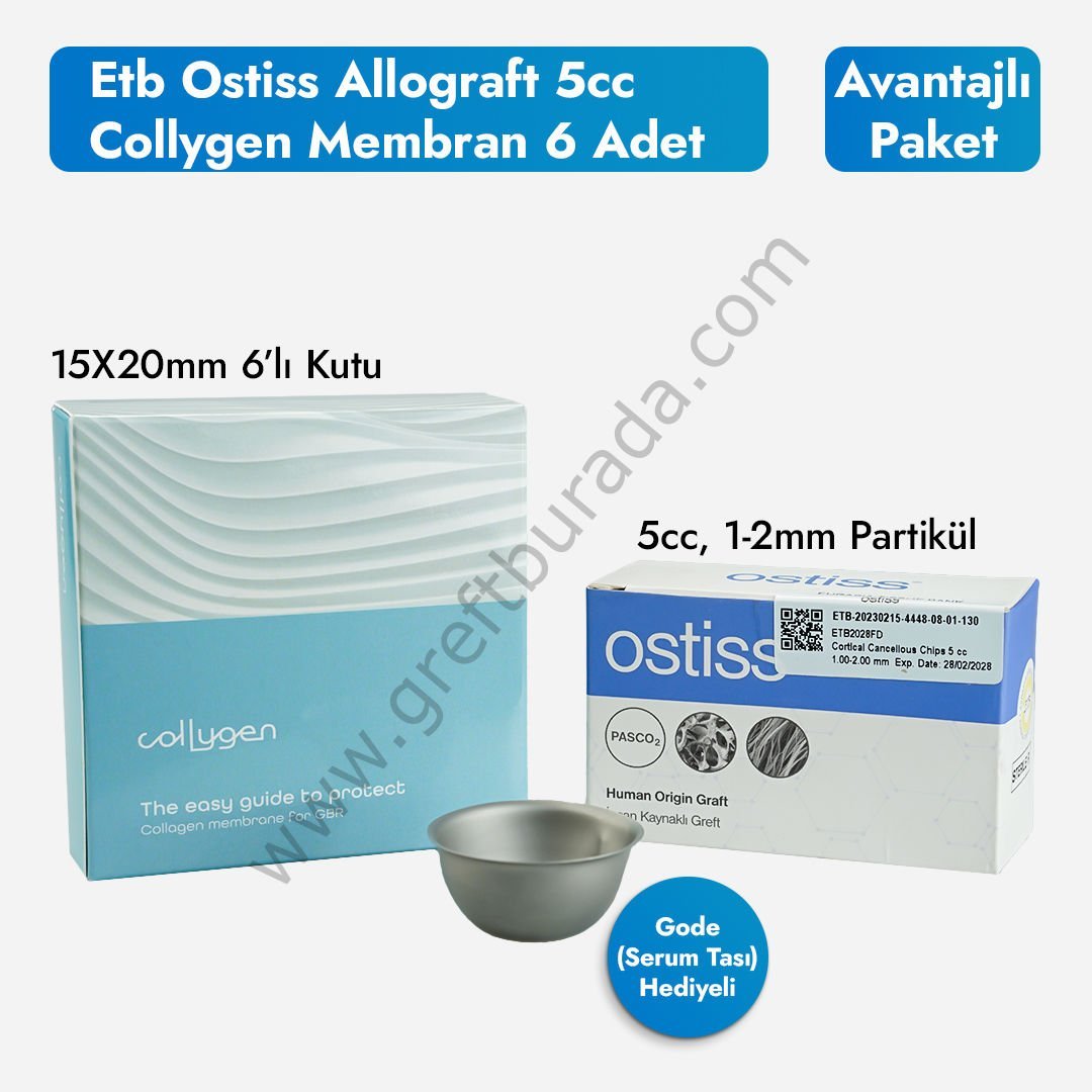 ETB Allogreft 5cc + Collygen Membran 15X20 6'lı Kutu
