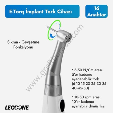 Leobone E-Torq - Tam Otomatik İmplant Tork Cihazı
