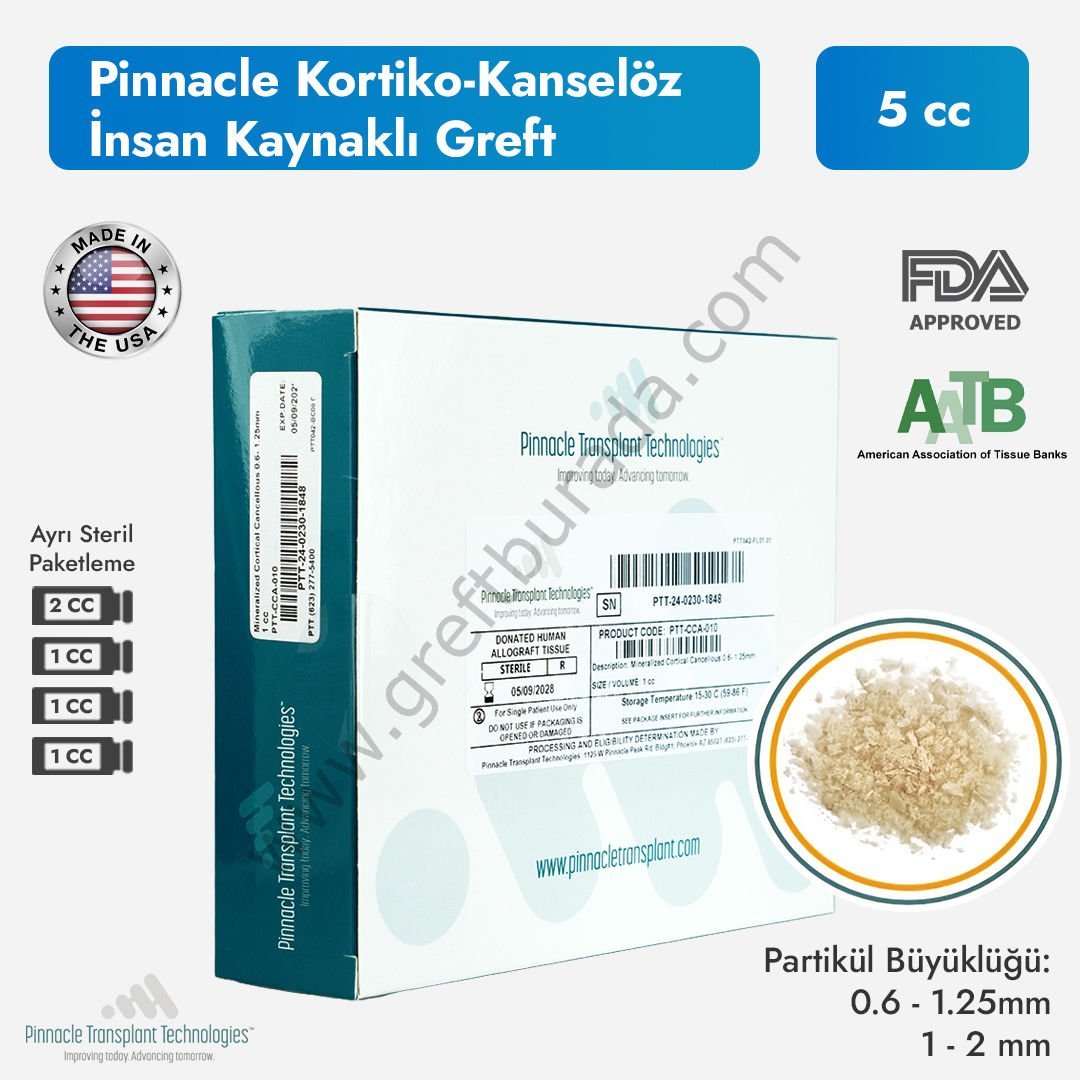 Pinnacle Kortiko Kanselöz Allogreft 5cc