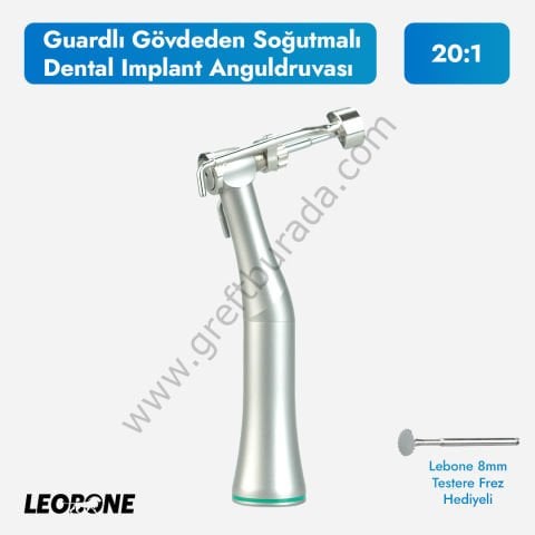 Guardlı Cerrahi İmplant Anguldurvası | Gövdeden Soğutmalı - Işıksız