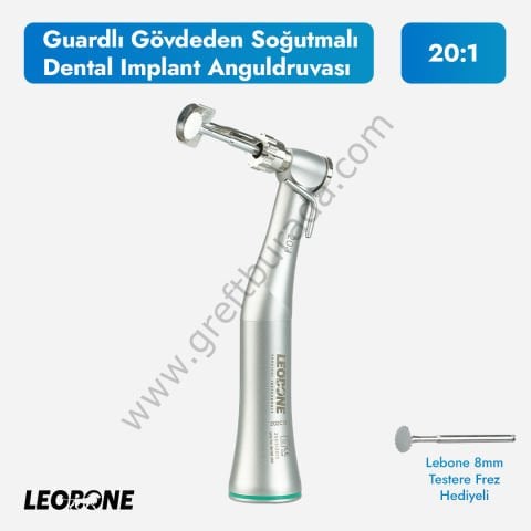 Guardlı Cerrahi İmplant Anguldurvası | Gövdeden Soğutmalı - Işıksız