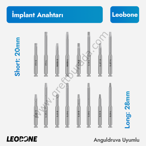 Anguldruva Uyumlu Implant Anahtarı