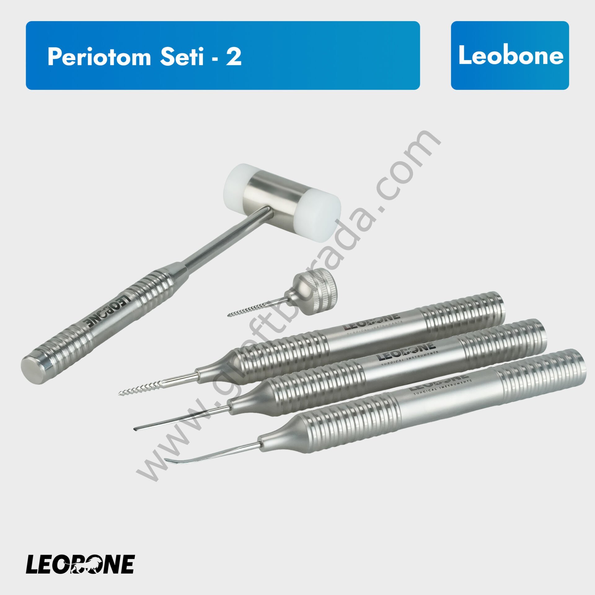 Leobone Periotom Seti – Nikel Titanyum | Atravmatik Çekim