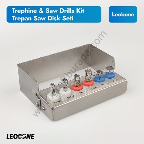 Dental Trepan Saw Disk Seti | Cerrahi Testere Disk ve Trepan Frez Seti
