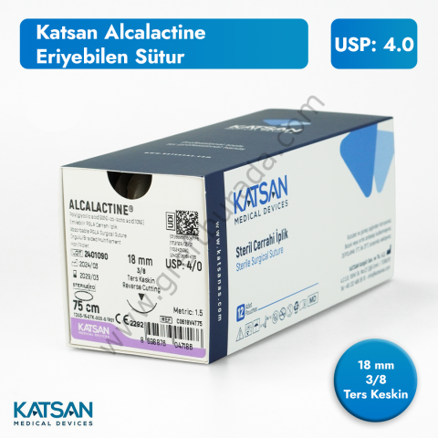 Katsan Alcalactine PGLA Cerrahi İplik – USP 4.0