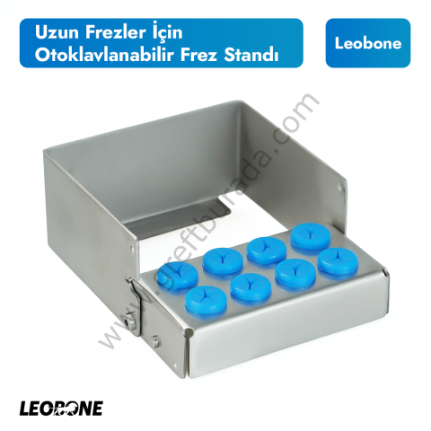 Metal/Otoklavlanabilir Frez Standı - 8 Frez Kapasiteli