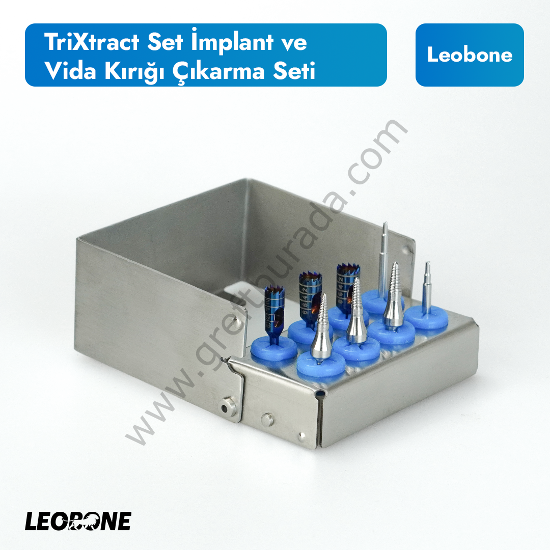 Leobone TriXtract Set – İmplant ve Vida Kırığı Çıkarma Seti