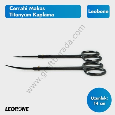 Leobone Black Cerrahi Makas 14cm
