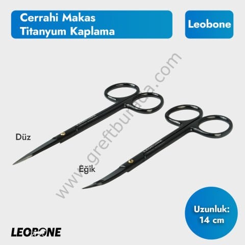 Leobone Black Cerrahi Makas 14cm