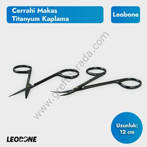 Leobone Black Cerrahi Makas 12cm