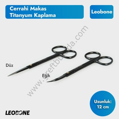 Leobone Black Cerrahi Makas 12cm