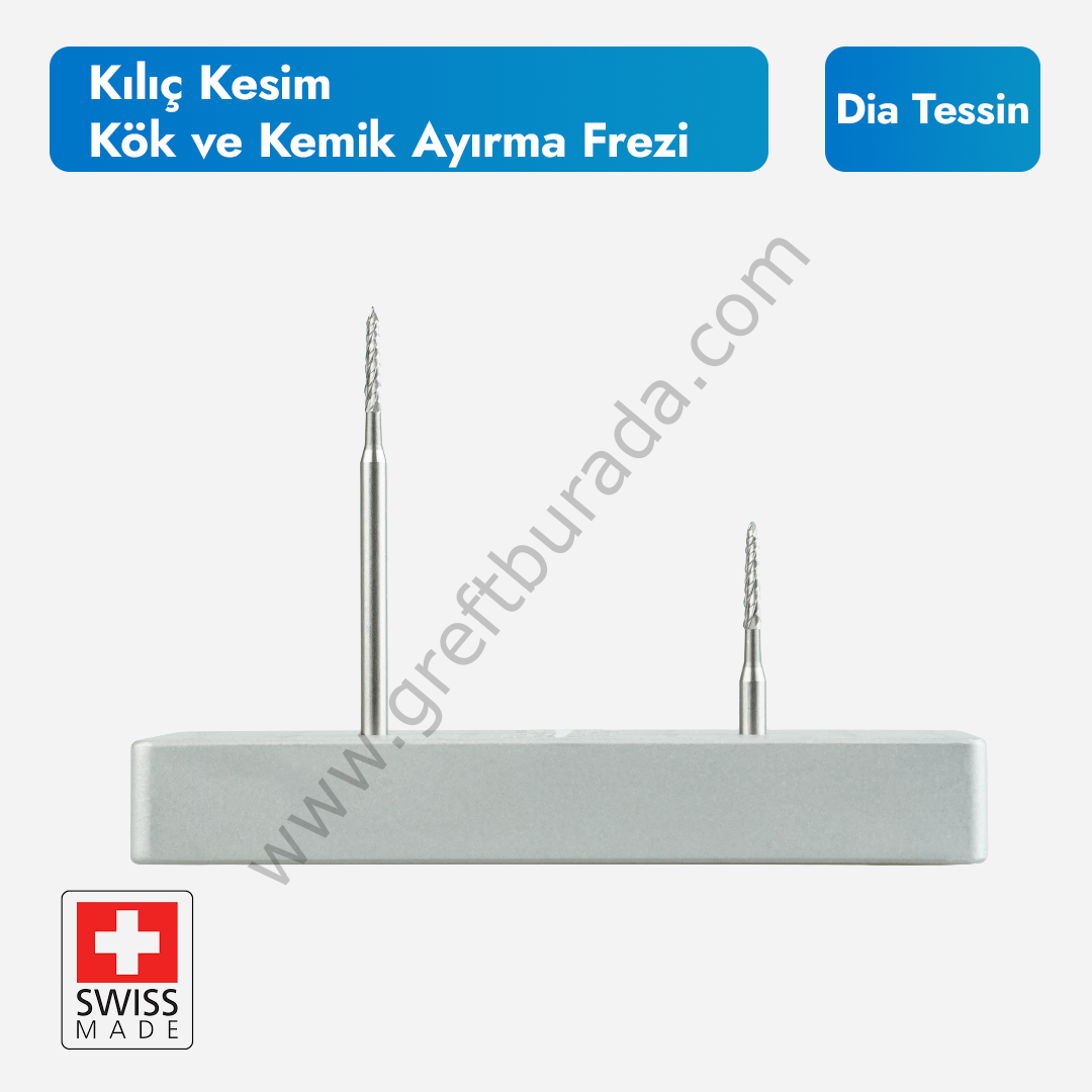 Dia Tessin Kılıç Kesim Kök Kemik Ayırma Frezi - 1.6 mm