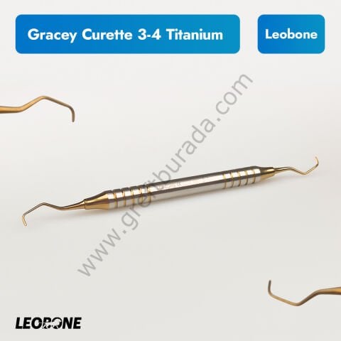 Titanyum İmplant Temizleme Küreti/Gracey Curette 3-4
