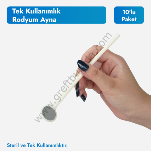 Tek Kullanımlık Rodyum Ayna | 10 Adet