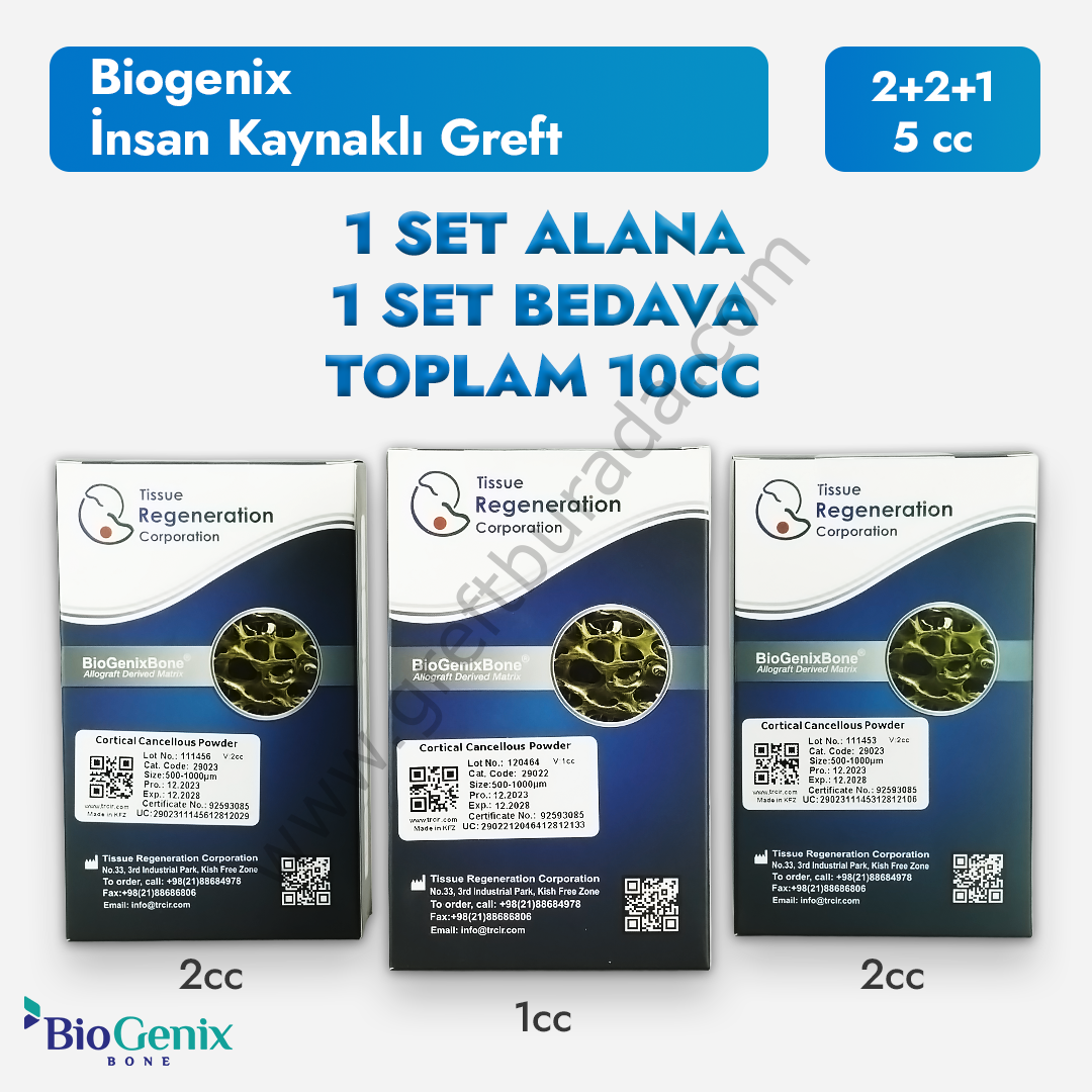 Biogenix Allogreft 2+2+1 | Cortical-Cancellous Powder