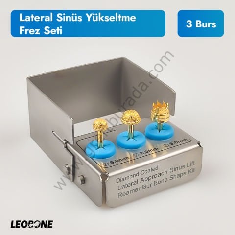 Lateral Sinüs Yükseltme Frez Seti 3 Pcs