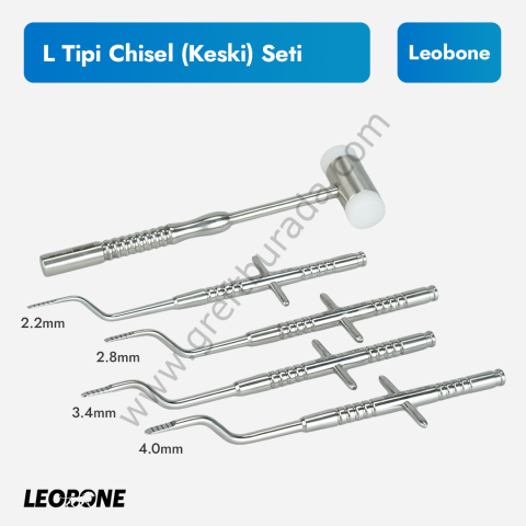 L Tipi Düz Uçlu Chisel Seti