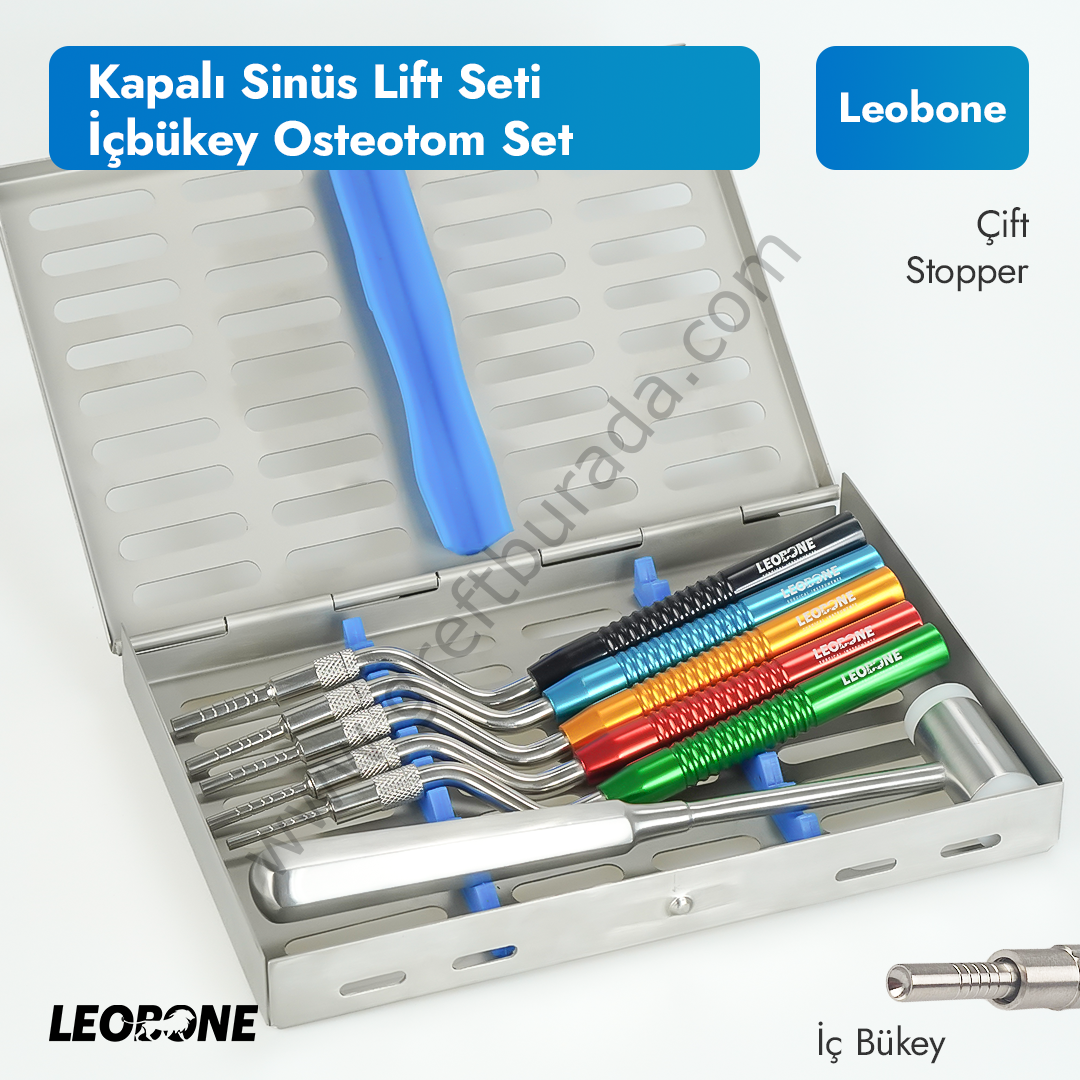 Kapalı Sinüs Lift | Osteotom Seti İçbükey (Internal Sinus Lifting Kit)