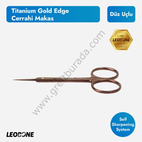 Gold Edge Titanium Cerrahi Makas Düz Uçlu