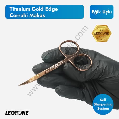 Gold Edge Titanium Cerrahi Makas Eğik Uçlu