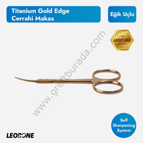 Gold Edge Titanium Cerrahi Makas Eğik Uçlu