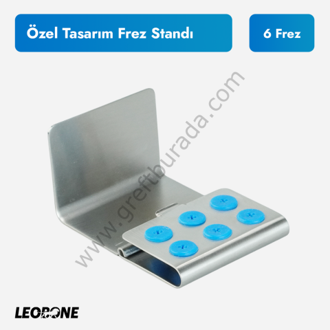 Özel Tasarım Frez Standı - 6 Frez Kapasiteli | Otoklavlanabilir