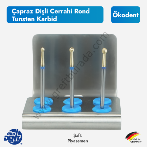 Ökodent Çapraz Dişli Rond Frez | Tungsten Karbid