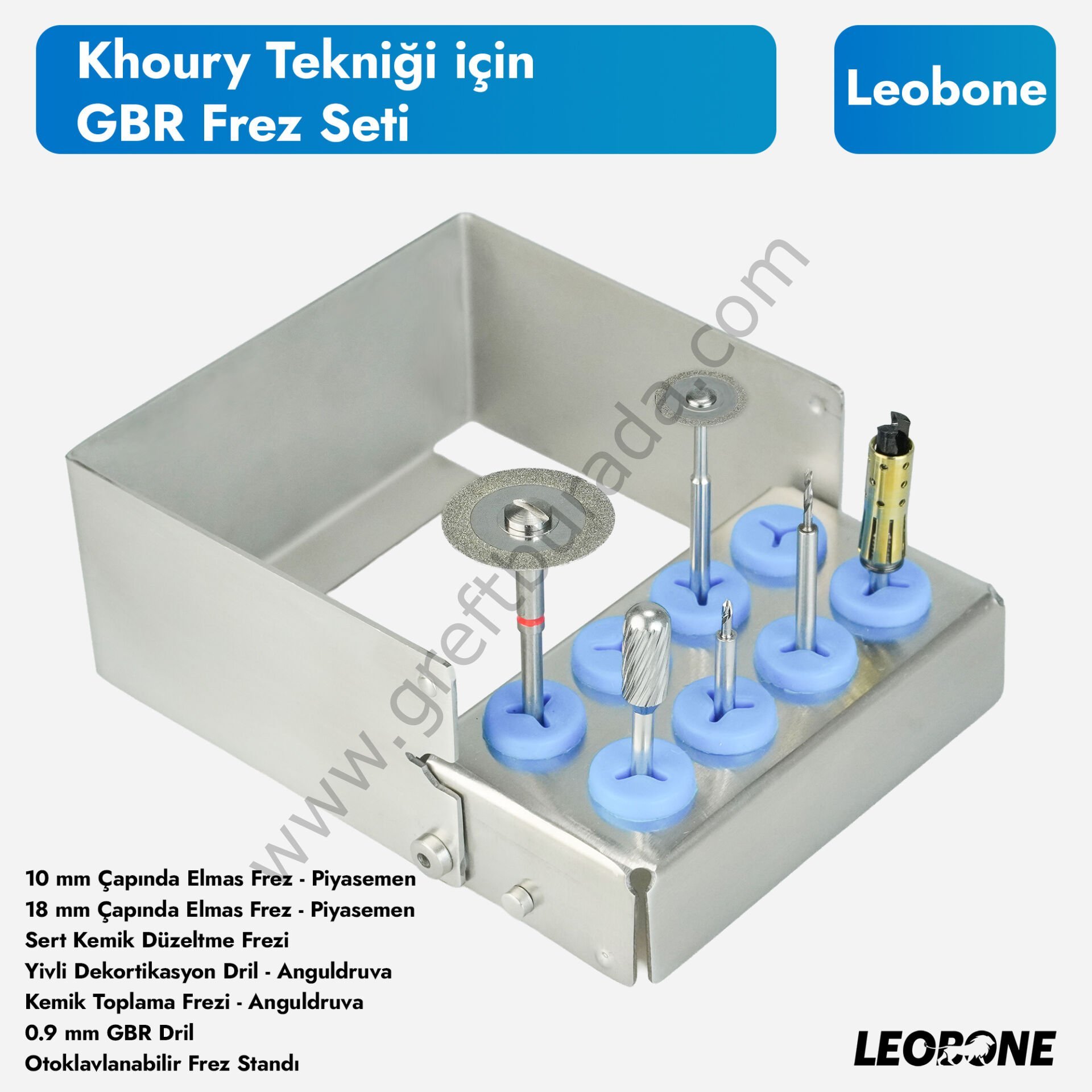 Khoury Tekniği için GBR Frez Seti