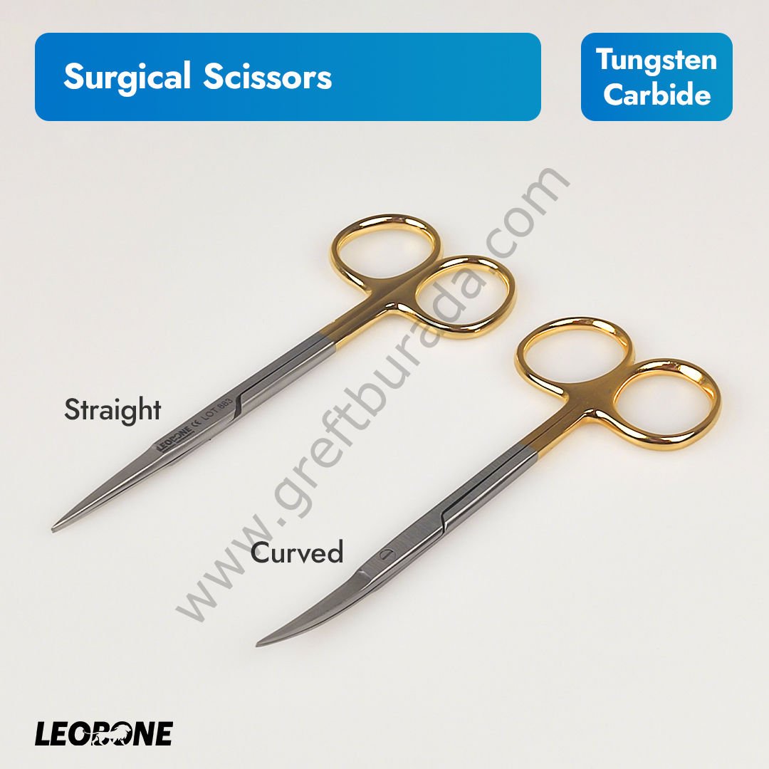 Leobone Cerrahi Makas 12 cm (Düz / Eğik Uç)