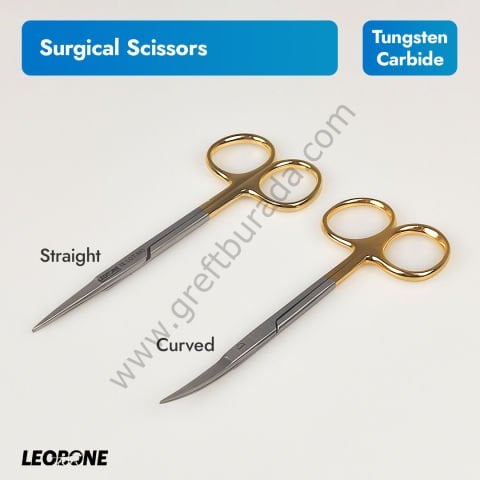 Leobone Cerrahi Makas 12 cm (Düz / Eğik Uç)