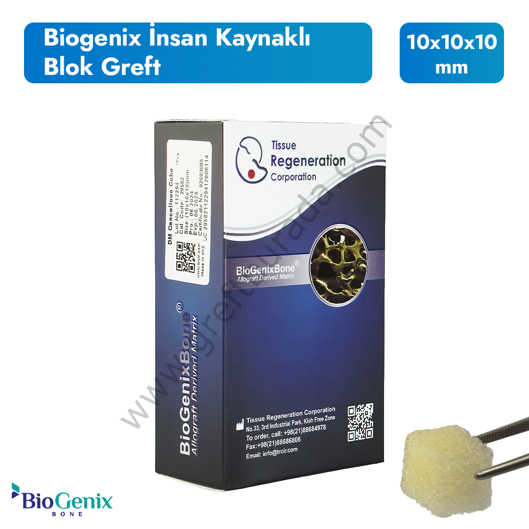 Biogenix İnsan Kaynaklı Blok Greft | Kanselöz 10*10*10mm