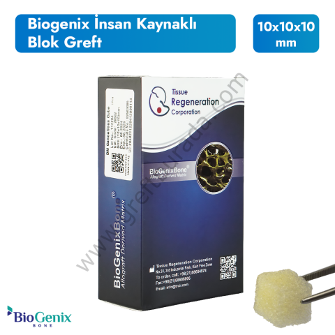 Biogenix İnsan Kaynaklı Blok Greft | Kanselöz 10*10*10mm