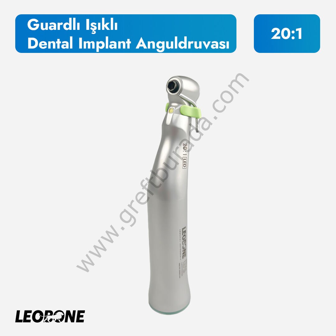 Cerrahi İmplant Anguldurvası 20:1 | Guardlı | Kendinden Jeneratörlü Işıklı Guardsız Versiyon