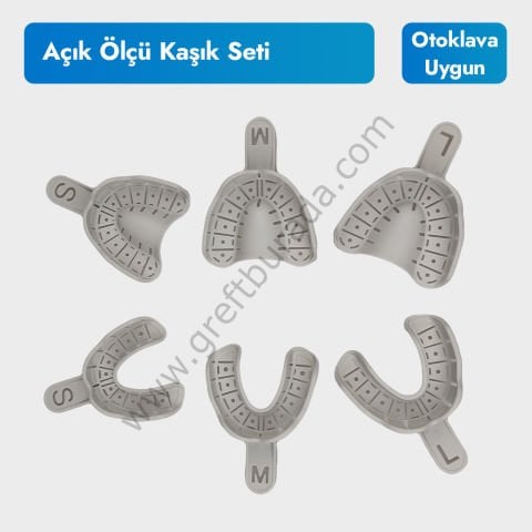 Açık Ölçü Kaşığı Seti (S, M, L) - 6'lı