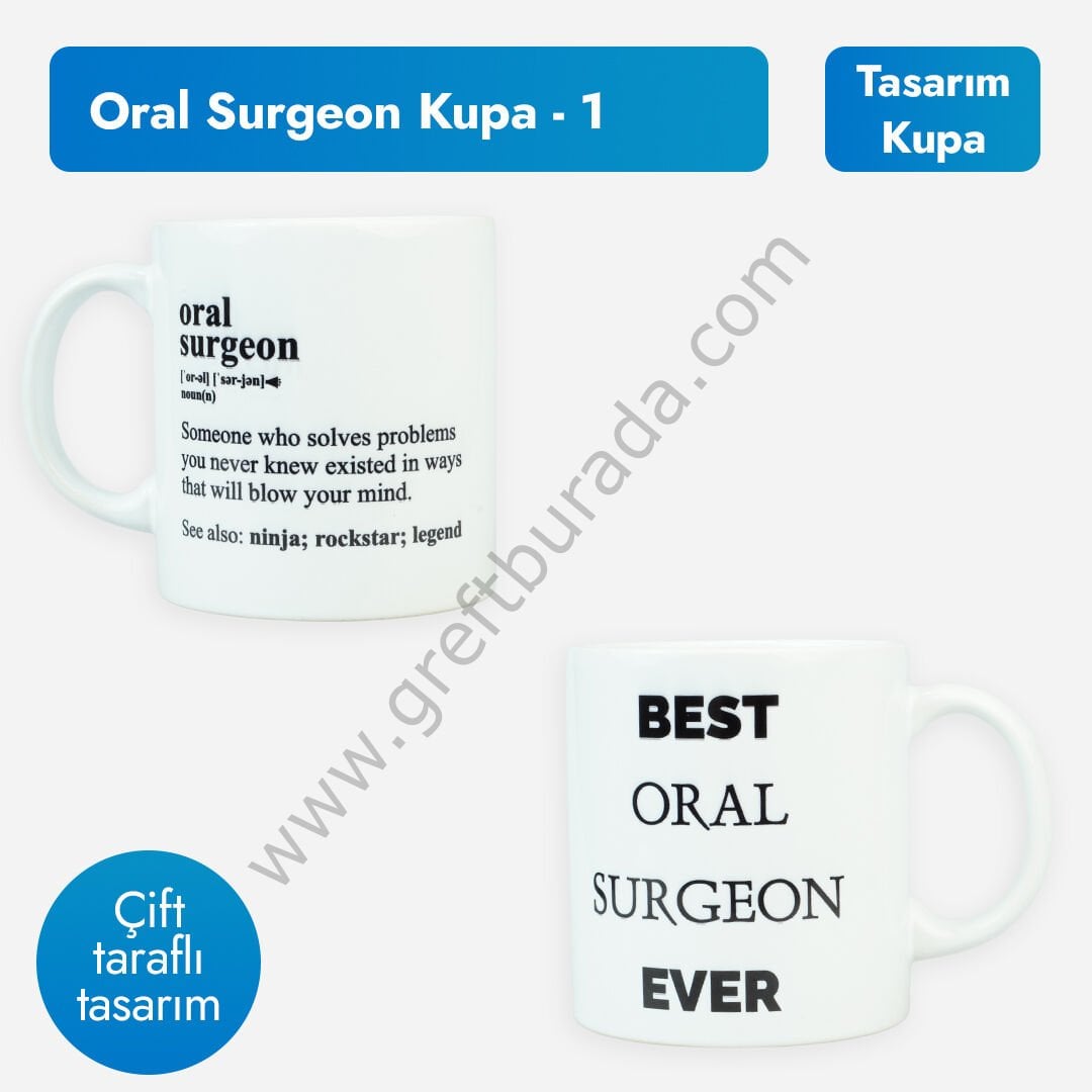 Oral Surgeon Kupa Bardak - 1 | Özel Tasarım