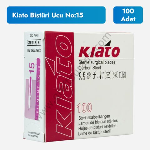 Kiato Bistüri Ucu | Steril Cerrahi Bıçak 100lü Kutu 15