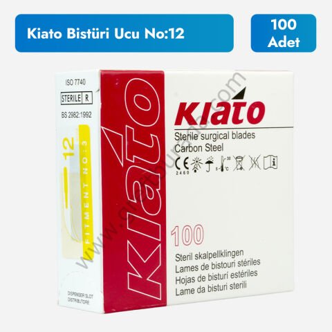Kiato Bistüri Ucu | Steril Cerrahi Bıçak 100lü Kutu 12