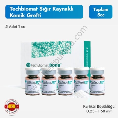 Techbiomat Sığır Kaynaklı Kemik Grefti | 5X1cc