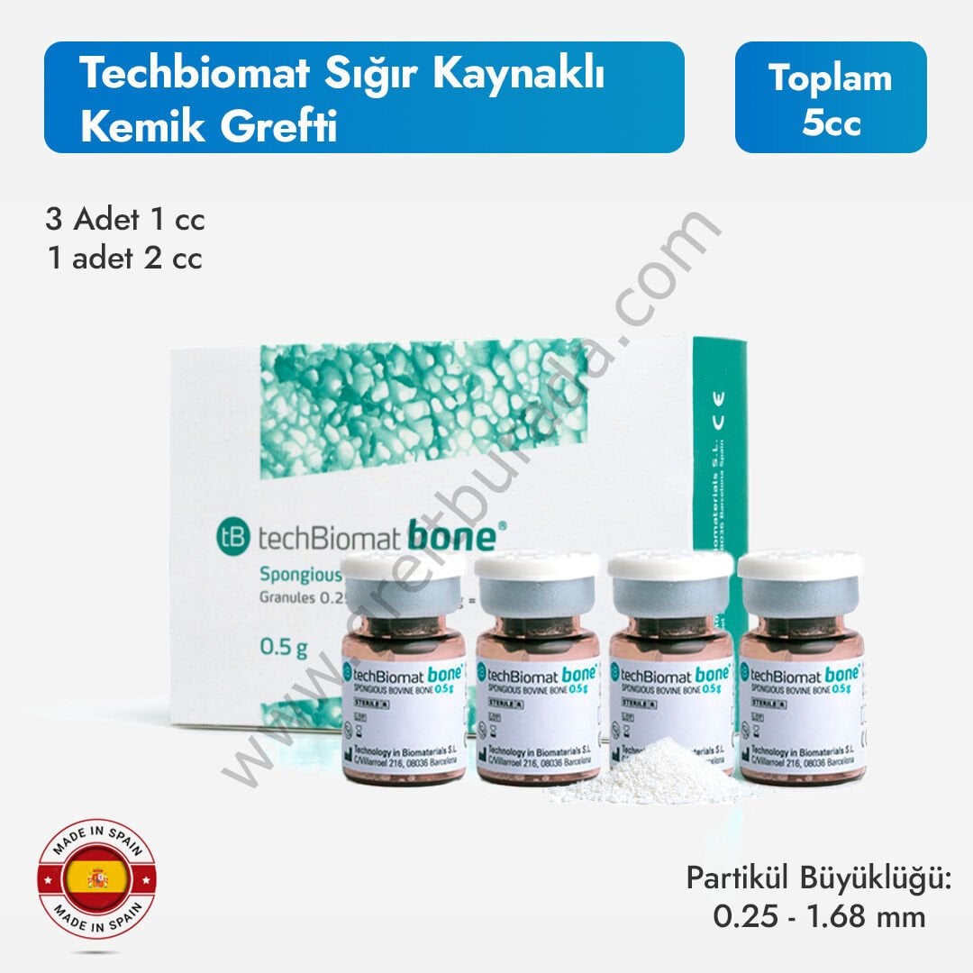 Techbiomat Sığır Kaynaklı Kemik Grefti | 3X1cc 1X2cc