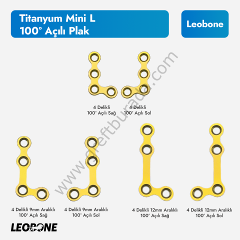 Açılı Titanyum Mini L Plak