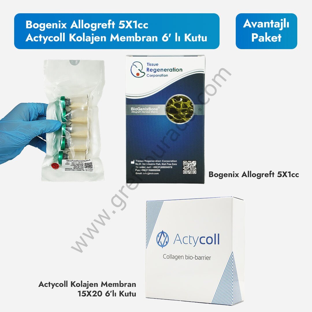 Biogenix Allogreft 5X1 cc + Actycoll Kolajen Membran 6' lı Kutu