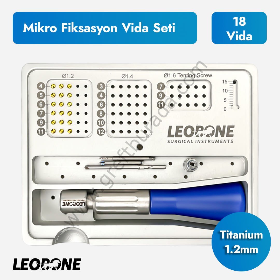 Mikro Fiksasyon Vida Seti (18 Vidalı Tam Set)