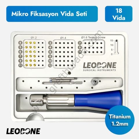 Mikro Fiksasyon Vida Seti (18 Vidalı Tam Set)