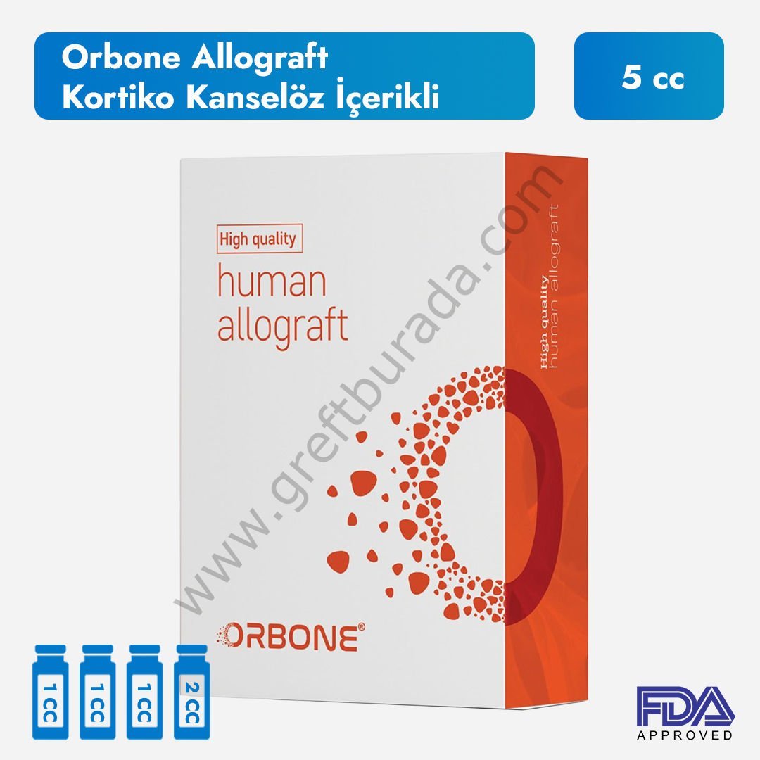 Orbone Allograft 5 cc (1-1-1-2) Kortiko Kanselöz